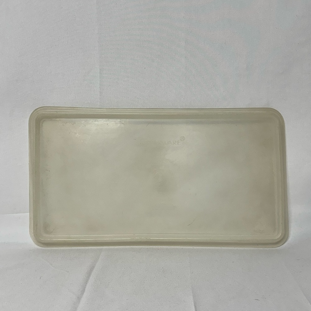 Tupperware Lid 678-1 Sheer/Opaque Rectangle Vintage Replacement Lid Plastic